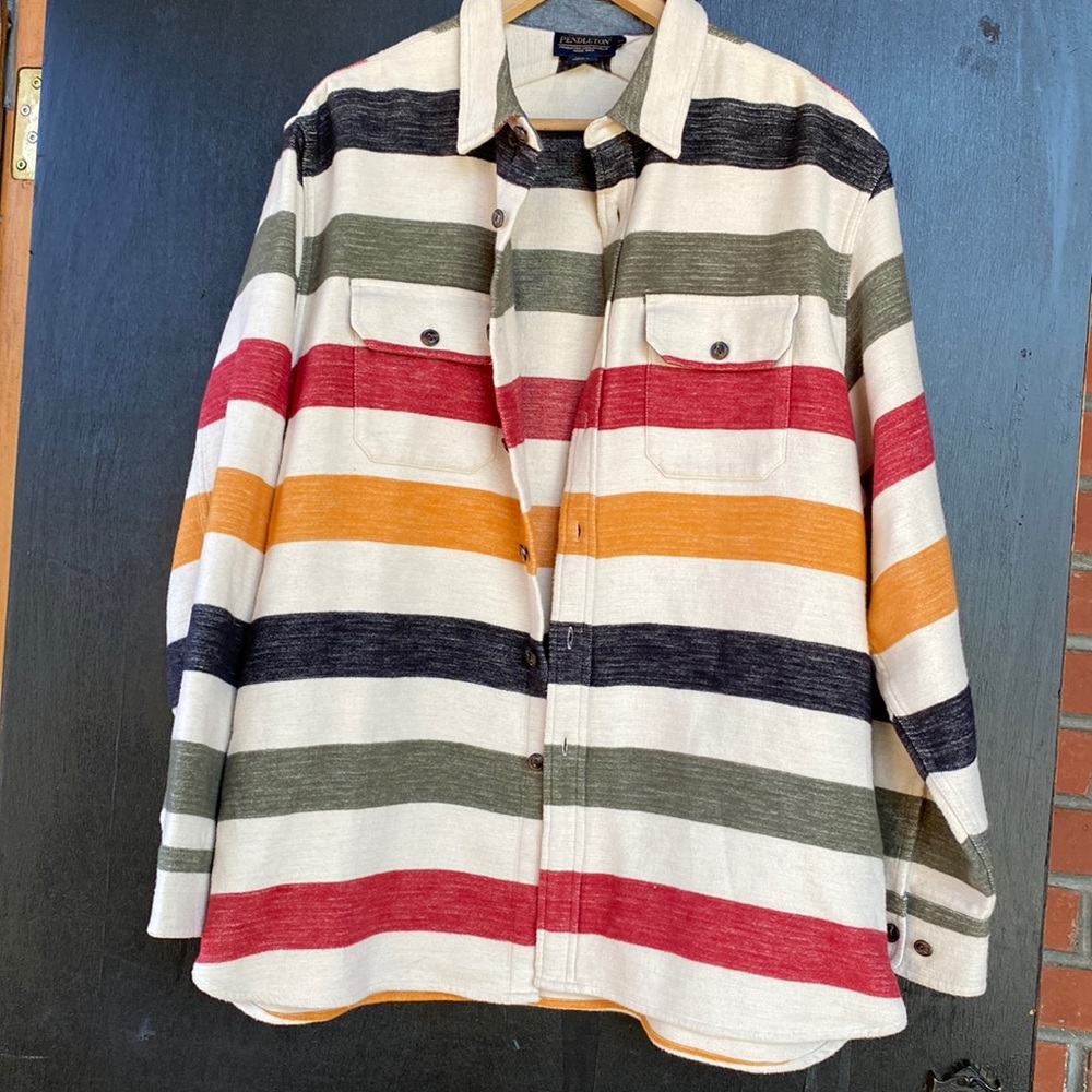 Pendleton Multicolor Striped Shirt Jacket